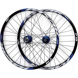 Zatnec Mountainbike-Räder Zatnec Fahrrad Laufradsatz 26 / 27.5 / 29 MTB Hinterrad Vorderrad Doppelwandige Alufelge Scheibenbremse Kassette Nabe 7 / 8 / 9 / 10 / 11 Gang 32 Loch Schnellspanner (Color : Blue Hub Blue Logo, Size : 29IN)
