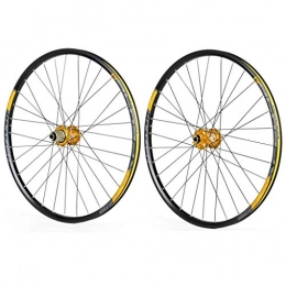ZNND Mountainbike-Räder ZNND 700c Wheel Mountain Bike, Trekking Bike Scheibenbremse Und Bremsräder, 7, 8, 9, 10 Speed Cassette Type, Doppelwandige Felgen Mit V-Profil (Color : Yellow, Size : 27.5inch)