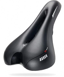 AARON Ersatzteiles AARON Trekking Fahrradsattel - bequemer Fahrradsitz für Damen und Herren - schockabsorbierender Gelsattel für Trekkingrad, Mountainbike, Stadtrad, E-Bike in schwarz