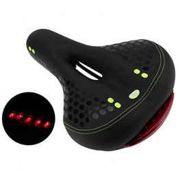 AMZ BCS Bike Seat für Mountain Road Fahrrad-Sitze mit Memory Foam Padded Leather Wide Bike Saddle mit Taillight Dual Spring Designed Waterproof Soft Breathable Fit Most Bikes