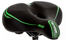 AWE® E-Fahrradsattel für Erwachsene, für Damen, extrem bequem, groß, Grün / Schwarz