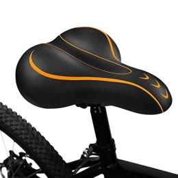 BLUEWIND Bike Seat, Most Comfortable Bicycle Seat Memory Foam Waterproof Bicycle Saddle - Dual Shock Absorbing - Best Stock Bicycle Seat Replacement for Mountain Bikes, Road Bikes (Orange)