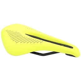 BOTEGRA Ersatzteiles BOTEGRA Fahrradsitz aus Leder, bequemer atmungsaktiver bequemer Fahrradsitz für Mountainbike(Gelbe Schwarze Punkte)
