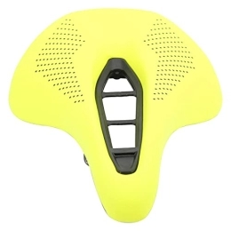 CUTULAMO Ersatzteiles CUTULAMO Fahrradsitz aus Leder, bequemer Fahrradsitz, breites Heckflügeldesign mit breitem Kissen für Mountainbike(Gelbe Schwarze Punkte)