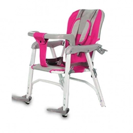 DSAEFG Fahrrad Rücksitz mit Armlehne & Zaun für Kinder 2 bis 8 Jahre für Fahrrad und Elektrofahrrad (Farbe : Rosa)