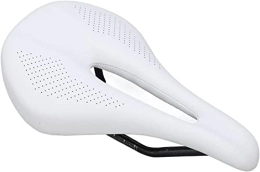 ENESEA Mountainbike-Sitzes Fahrrad-Komfort-Universalsitz, Fahrradsitzkissen, hohler Rennrad-Sattel, Fahrrad-Carbon-Faser-Vordersitzkissen, Fahrradzubehör for MTB-Rennrad, 143 mm (Color : White)