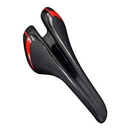 Bocotoer Ersatzteiles Fahrradsattel, hohler atmungsaktiver Fahrradsitz für Mountainbikesitz und Rennradsattel, rot + schwarz