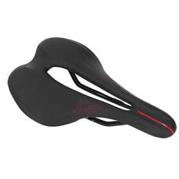 Raguso Ersatzteiles Fahrradsattel, stoßdämpfender ergonomischer Mountainbike-Sitz mit nach unten geneigtem Kopf zum Reiten für Männer(Schwarz Rot)