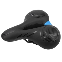 Uxsiya Mountainbike-Sitzes Fahrradschabracke, Fahrradsattel Angemessenes Design PU-Leder Dämpfungseffekt Reflektierendes Design Weich Bequem für Mountainbike für Rennrad(Schwarz und blau)