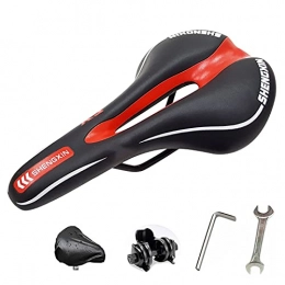 Gel Fahrradsattel, Mountainbike-Sattel, komfortabler ergonomischer Fahrradsitz, Rennrad, Mountainbike, Mountainbike(rot)