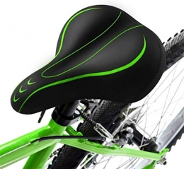 KDOQ Mountainbike-Sitzes KDOQ Rennradsattel Extra breiter Komfort-Fahrradsattel Weiches Fahrradkissen Fahrradsitzpolster 270 x 195 mm (Color : Green)