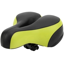 LATINDAY Fahrradsitz Mountainbike-Sattel Bequemer Mikrofaser-Leder-hohlgeschnitzter Federfahrradsattel-Fahrradsattel für Frauen oder Männer(Schwarz Grün)