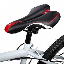 LYTBJ Mountainbike-Sitzes LYTBJ MTB Rennradsitz Soft Bicycle Pad Ergonomischer Stoßschaum Gepolsterter PU-Leder-Stahl-Radsattel 2