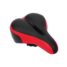 Man9Han1Qxi Soft Reflective Stripe Mountain MTB Sattel Fahrrad Fahrradsitz Soft Cushion Pad Black + Red