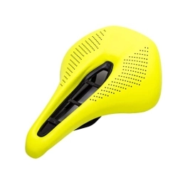 PRICEXES Rennradsättel Sitzdämpfung Fahrradkissen Speziell entwickelter Pufferhalter hohl (Color : Yellow+Black Spot)