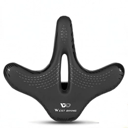 QQY Big Butt Fahrradsattel breiter, dicker Sitzpolster für Mountainbike, Rennrad, bequem, atmungsaktiv, ergonomisch (fliegende Gänse)