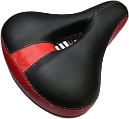 XMJ Ersatzteiles XMJ Bike Saddle Mountain Bike Gel Comfort Soft Pad Saddle Seat, Black - Red