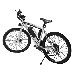 Fetcoi Fahrräder 26 Zoll 250W Elektrofahrrad e-Bike Mountainbike Citybike 21-Gang Fahrrad, 3 Fahrmodi, Weiß, Mit Ladegerät, Geschenk