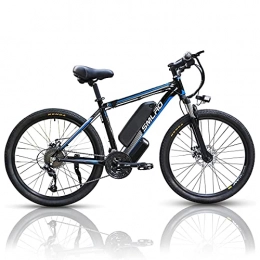 26 Zoll E-Bike Mountainbike C6, Elektrofahrrad E Bike mit 1000W Motor 48V 13Ah Li-Ionen-Akku und 21-Gang-Getriebe-Getriebe, für Damen Herren, 26Zoll Urban Citybike(EU Warehouse),Blue