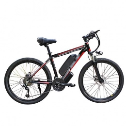 HLEZ Fahrräder 26 Zoll E-Bike, Mountainbike für Damen und Herren 48V 10Ah Lithium-Ionen Akku mit Mittelmotor Performance Line 350W - Alu-Urban-Premium-Rahmen, Dark red, US