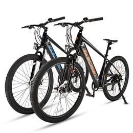 Azkoeesy Fahrräder 27, 5 Zoll E-Bike Mountainbike Herrenrad Pedelec - 250W Brushless Motor, 36V 10Ah Akku, Bis 65km Reichweite, Max 120kg, Passend für 168-190cm (Blau)