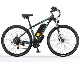 HFRYPShop Fahrräder 29'' Ebike Mountainbike, E-Bike Herren mit 48V 13Ah Lithium-Akku | Hydraulische Scheibenbremse | Bürstenloser Hochleistungsmotor - 72N.m | 21-Gang-Getriebe, E-MTB Fahrrad für Erwachsene (Blau-29'')
