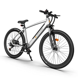 A Dece Oasis Fahrräder ADO D30 27, 5“ E-Bike|E-Mountainbike|EU-konform, 25 km / h, Fahrrad mit MTB Federgabel, 36V 10, 4Ah Akku, 250W Motor, Shimano 11 Gang, Ausdauer 90km / 56mi（Silber）