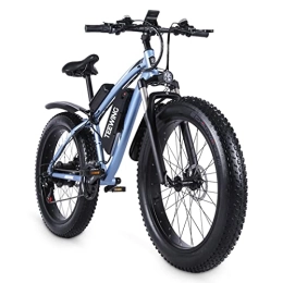 AJLDN E Bike 26 Zoll, Elektrofahrrad mit 48V 17Ah Lithium-Batteri Elektrisches Fahrrad Shimano 7-Gänge Elektro Mountainbike for Pendeln zur Arbeit und Outdoor Reisen (Color : Blue)
