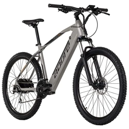 Adore Elektrische Mountainbike Alu E-MTB Hardtail 27, 5'' Adore Raccoon E-Bike Grau 250 Watt Li-Ion 36V / 14 Ah / 504 Wh 24 Gänge