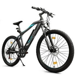 Bluewheel Electromobility Elektrische Mountainbike BLUEWHEEL E-Bike 27, 5“ & 29“ | EU-konform Offroad E-Mountainbike 21 Gänge & Hinterradmotor für 25 km / h bis zu 150 km |Fahrrad mit MTB Federgabel, App, LED Licht | BXB75
