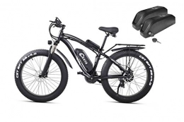 Ceaya Elektrische Mountainbike Ceaya Electric Bike 48V 26"* 4, 0 Fat Tire E-Bike LCD-Display Shimano 21 Geschwindigkeit (2Akku) (Blau(2Akku))