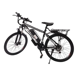 Fetcoi Elektrische Mountainbike E Bike 26 Zoll E-Mountainbike Herren Damen Elektrofahrrad 21-Gang Electric Fahrrad mit LCD-Anzeige | 3 Fahrmodi | 25KM / H | 48V 10Ah Lithium-Batterie | Ausdauer 20-30km| EU Stock (Schwarz)