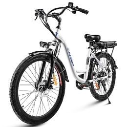 K KAISDA Fahrräder E-Bike 26 Zoll KAISDA K6C Elektrische Alu-Citybike mit 36V 12, 5AH Akku, Elektrofahrrad E-Mountainbike für Damen Herren