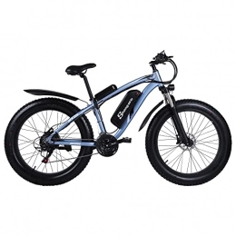 ride66 Elektrische Mountainbike E-Bike Elektrofahrrad 26 * 4.0 Zoll Fat Reifen hydraulische Scheibenbremsen für Herren Damen (Blau)