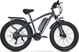 HFRYPShop Fahrräder E Bike Herren 26 Zoll, Fat E-Bike Mountainbike mit Abnehmbare 48V / 15Ah Batterie | 85N.m Bürstenloser Hinterradmotor und Shimano 21-Gang | S2 Farbmonitor (Schwarz)