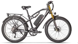 RICH BIT Fahrräder Electric Bike 26 Inch *4.0 Fat tire Snow Bicycle for Men 48V *17Ah LG / Panasonic li-Battery Mountain Bike (White)