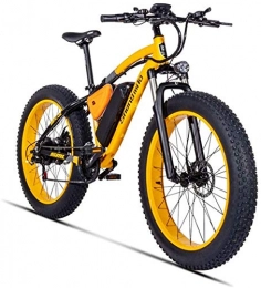ZYQ Elektrische Mountainbike Electric Mountain Bike 26 Zoll 500W 48V 17AH Mit Abnehmbarer, Großer Kapazität Batterie Lithium-Disc E-Bikes Elektro-Fahrrad 21 Speed ​​Gear Und DREI Arbeitsmodi, Gold