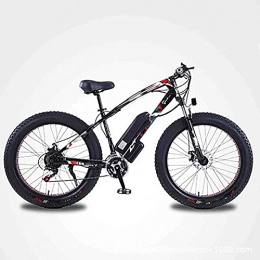CDPC Elektrische Mountainbike Electric Power Bike 26" Fat Tire Bike 350W 36V / 8AH Batterie Moped Snow Beach Mountainbike Gas- und Trethilfe (Color : Black, Size : 10AH)