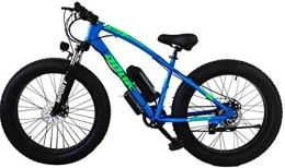 Generic Elektrische Mountainbike Elektrische E-Bikes, fette Reifen mit Lithiumbatterie für Elektrofahrräder anstelle von Breiten Mountainbike-Reifen für Erwachsene steigern den Langlaufschnee, Blue