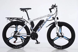 BWJL Elektrische Mountainbike Elektrische Fahrräder für Erwachsene, Magnesium-Legierung Ebikes Fahrräder All Terrain, 26" 36V 350W 13Ah austauschbaren Lithium-Ionen-Akku Berg Ebike für Herren, Blau, 13Ah80Km