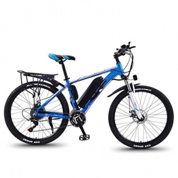 NYPB Fahrräder Elektrisches Mountainbike, 26 Zoll E-Bike Elektro Faltrad Mit 36V austauschbarem Akku 350W bürstenloser Motor 27-Gang-Getriebe Unisex (Blue-A 10ah)
