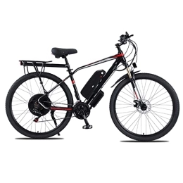 HLZHJXB Fahrräder Elektrisches Mountainbike, Aluminiumlegierungsrahmen 29"E-MTB-Fahrrad Mit Abnehmbarer Lithium-Ionen-Batterie 48V 13A Für Männer, 21Speed-Gänge, Doppelscheibenbremsen, Schwarz, 29 inch