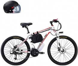 Fangfang Elektrische Mountainbike Elektrofahrrad, 26" 500W Klapp / Carbon-Stahl Material City Electric Bike Assisted Elektro-Fahrrad Sport-Gebirgsfahrrad mit 48V Abnehmbare Lithium-Batterie, Fahrrad (Color : White, Size : 13AH)