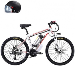 Fangfang Elektrische Mountainbike Elektrofahrrad, 26 '' Folding Electric Mountain Bike, E-Bike mit 48V Lithium-Ionen-Akku, Premium Full-Suspension und 27 Speed-Getriebe, 500W Motor, Fahrrad (Color : White, Size : 10AH)