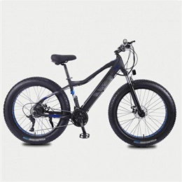 Fangfang Elektrische Mountainbike Elektrofahrrad, 26-Zoll-E-Bikes Bike, Smart Meter Display 36V 10A versteckte Batterie Bikes Doppelscheibenbremse 4.0 Fat Reifen Fahrrad, Fahrrad (Color : Black)