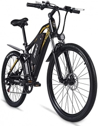 Vikzche Q Fahrräder Elektrofahrrad 26 Zoll mit 48V / 15Ah herausnehmbarem Lithium-Akku, Vollfederung, Shimano 7-Gang City eBike 500W (Vikzche Q))