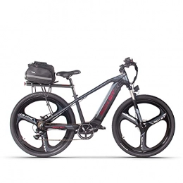 RICH BIT Elektrische Mountainbike Elektrofahrrad, 29'' Hydraulische Scheibenbremse Erwachsene Elektro-Mountainbike mit 48V / 10Ah Lithium-Ionen-Akku, 500W Motor und Shimano 7 Gang (Rotgrau 1.0)