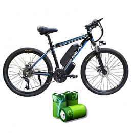 MRSDBTL Elektrische Mountainbike Elektrofahrrad für Erwachsene, elektrisches Mountainbike, abnehmbares 26-Zoll-360-W-Ebike-Fahrrad aus Aluminiumlegierung, 48-V / 10-Ah-Lithium-Ionen-Batterie für das Radfahren im Freien, Black blue