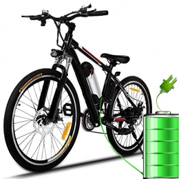 Eloklem Fahrräder Elektrofahrrder 36V 8AH Lithium Batterie Faltrad MTB Mountainbike E-Bike 21 Speed Fahrrad Intelligence Elektrofahrrad (B_Schwarz, 26 Zoll)