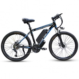 ZH Elektrische Mountainbike Elektrofahrräder 26 Zoll, Mountain E Bike mit 1000W 48V 18Ah Samsung Lithium-Akku, City Elektrisches Fahrrad für Erwachsene Herren Damen(schwarz / blau)